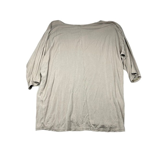 Garnet Hill Tan Top T- Shirt Knit Flowy Medium Tencel - Picture 2 of 7